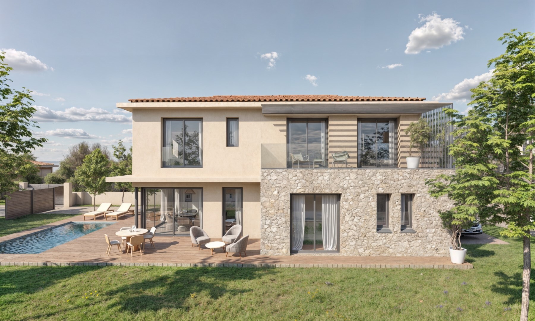 Architectenwoning te koop in Beaucours-La Gorguette-La Morvenede