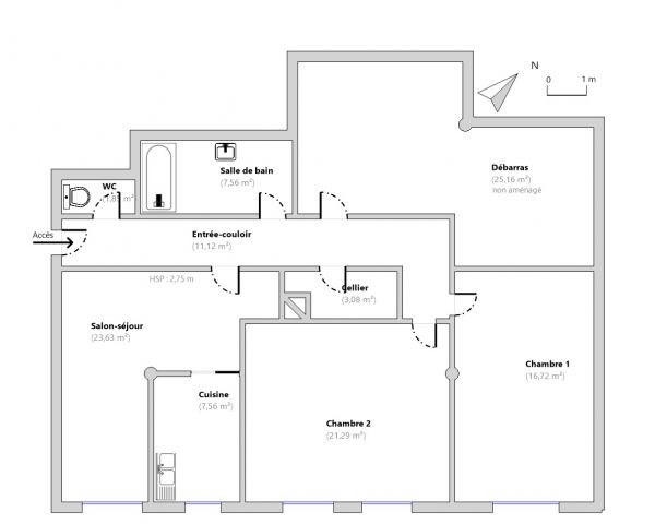 plan appartement vierge