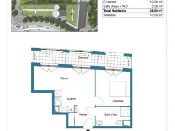 Appartement a louer noisy-le-grand - 2 pièce(s) - 38 m2 - Surfyn