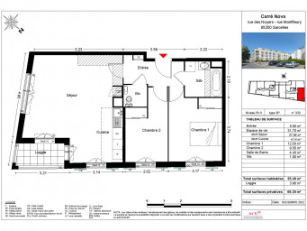 Appartement a louer sarcelles - 3 pièce(s) - 65.4 m2 - Surfyn