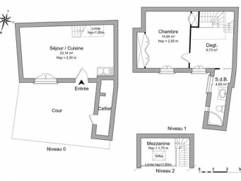 Maison a louer paris-1er-arrondissement - 2 pièce(s) - 51.36 m2 - Surfyn