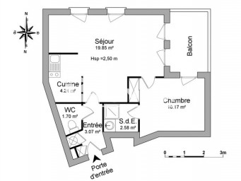 Appartement a louer marseille-8e-arrondissement - 2 pièce(s) - 41.81 m2 - Surfyn