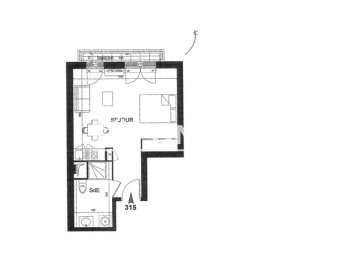 Appartement 1 pièce(s) 31.6 m²à louer Montfermeil