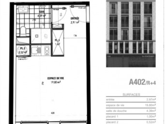 Appartement a louer reims - 1 pièce(s) - 28 m2 - Surfyn