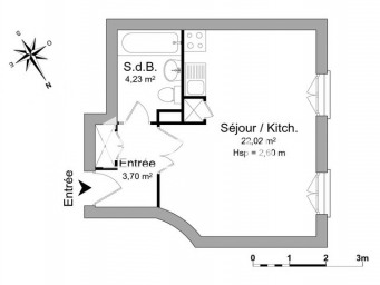 Appartement a louer bourg-la-reine - 1 pièce(s) - 30 m2 - Surfyn