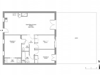 Appartement 4 pièce(s) 82.8 m²à louer Begles