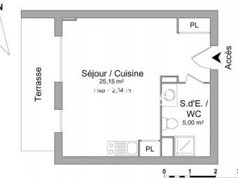 Appartement a louer marseille-15e-arrondissement - 1 pièce(s) - 30.2 m2 - Surfyn