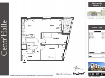 Appartement a louer clichy-sous-bois - 3 pièce(s) - 59 m2 - Surfyn