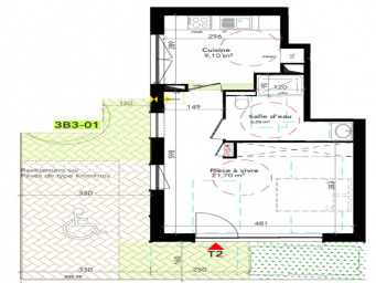 Appartement a louer dijon - 1 pièce(s) - 36.85 m2 - Surfyn