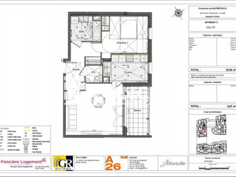Appartement a louer alfortville - 2 pièce(s) - 55.6 m2 - Surfyn