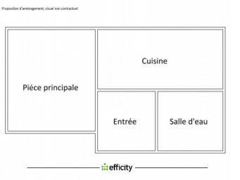 Appartement a louer villeurbanne - 1 pièce(s) - 25 m2 - Surfyn