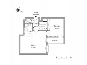 Appartement a louer courbevoie - 2 pièce(s) - 47.07 m2 - Surfyn