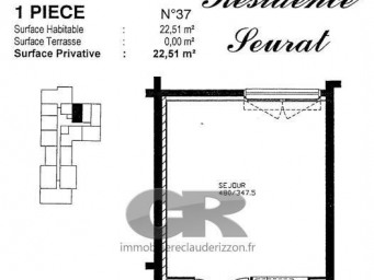 Appartement a louer vandoeuvre-les-nancy - 1 pièce(s) - 23 m2 - Surfyn