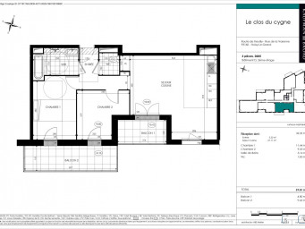 Appartement a louer noisy-le-grand - 3 pièce(s) - 59.81 m2 - Surfyn