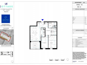 Appartement a louer lanester - 2 pièce(s) - 64.3 m2 - Surfyn