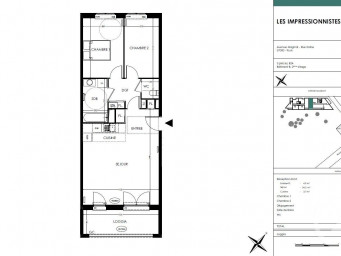 Appartement 3 pièce(s) 65.4 m²à louer Tours