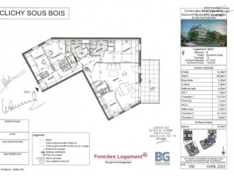 Appartement a louer clichy-sous-bois - 4 pièce(s) - 104 m2 - Surfyn