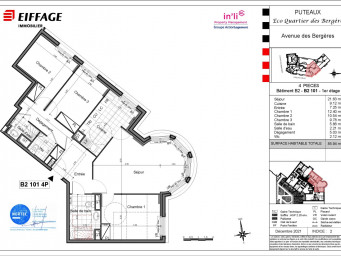Appartement a louer puteaux - 4 pièce(s) - 85.94 m2 - Surfyn