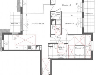 Appartement a louer louvres - 4 pièce(s) - 85 m2 - Surfyn