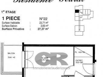 Appartement a louer vandoeuvre-les-nancy - 1 pièce(s) - 24 m2 - Surfyn