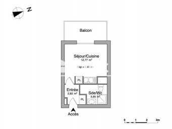 Appartement a louer nevers - 1 pièce(s) - 19.5 m2 - Surfyn