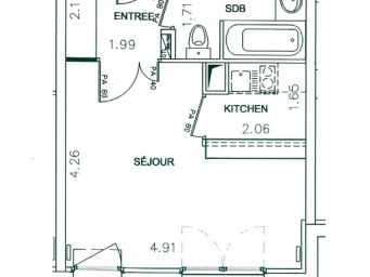 Appartement a louer courbevoie - 1 pièce(s) - 29.7 m2 - Surfyn