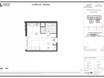 Appartement a louer bezons - 1 pièce(s) - 27.6 m2 - Surfyn
