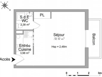 Appartement a louer chilly-mazarin - 1 pièce(s) - 28.5 m2 - Surfyn