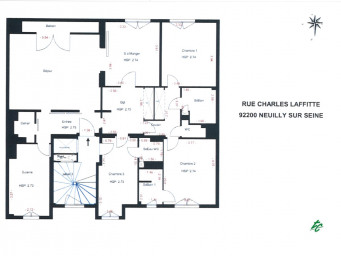 Appartement a louer neuilly-sur-seine - 5 pièce(s) - 118.13 m2 - Surfyn