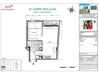 Appartement a louer neuilly-sur-marne - 2 pièce(s) - 44.41 m2 - Surfyn
