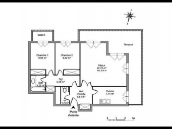 Appartement a louer le plessis-robinson - 3 pièce(s) - 66.2 m2 - Surfyn