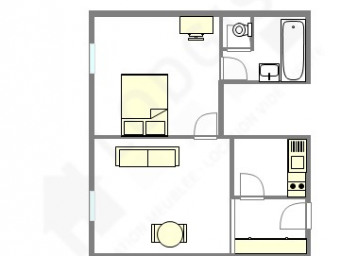 Appartement a louer courbevoie - 2 pièce(s) - 47 m2 - Surfyn