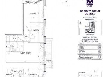 Appartement a louer bobigny - 4 pièce(s) - 78.4 m2 - Surfyn