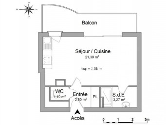 Appartement a louer le plessis-robinson - 1 pièce(s) - 28.6 m2 - Surfyn