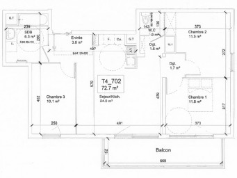 Appartement a louer sarcelles - 4 pièce(s) - 72.7 m2 - Surfyn
