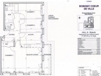 Appartement a louer bobigny - 4 pièce(s) - 85.8 m2 - Surfyn