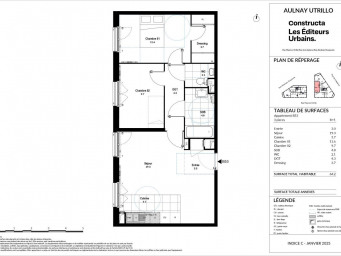 Appartement a louer aulnay-sous-bois - 3 pièce(s) - 64 m2 - Surfyn