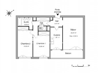 Appartement a louer les ulis - 3 pièce(s) - 68.6 m2 - Surfyn