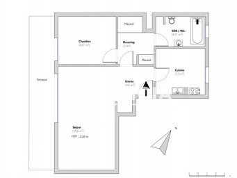 Appartement a louer paris-13e-arrondissement - 2 pièce(s) - 49.02 m2 - Surfyn