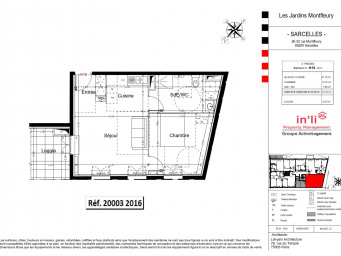 Appartement a louer sarcelles - 2 pièce(s) - 44.4 m2 - Surfyn