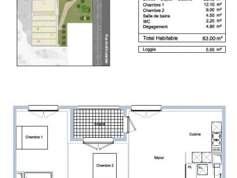 Appartement a louer evry - 3 pièce(s) - 63 m2 - Surfyn