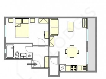 Appartement a louer montmagny - 2 pièce(s) - 38 m2 - Surfyn