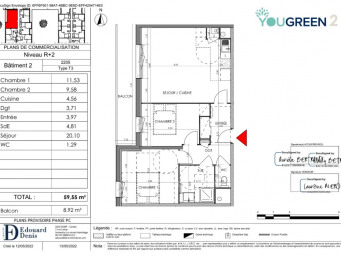 Appartement a louer saran - 3 pièce(s) - 59 m2 - Surfyn