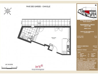 Appartement a louer chaville - 1 pièce(s) - 35.01 m2 - Surfyn