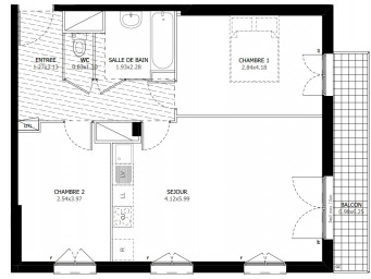 Appartement a louer montigny-les-cormeilles - 3 pièce(s) - 60 m2 - Surfyn