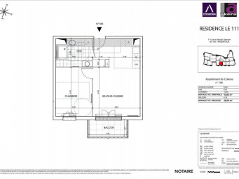 Appartement a louer argenteuil - 2 pièce(s) - 43.93 m2 - Surfyn