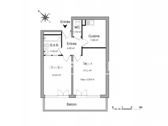 Appartement a louer thonon-les-bains - 2 pièce(s) - 47.5 m2 - Surfyn