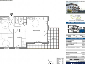 Appartement a louer thonon-les-bains - 3 pièce(s) - 60 m2 - Surfyn