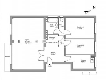 Appartement a louer sceaux - 4 pièce(s) - 83.9 m2 - Surfyn