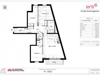 Appartement a louer chilly-mazarin - 4 pièce(s) - 79.56 m2 - Surfyn